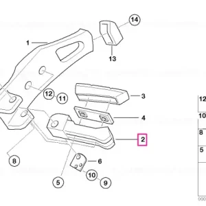 Footrest, rear right SILBER - BMW Motorrad Calitate înaltă
