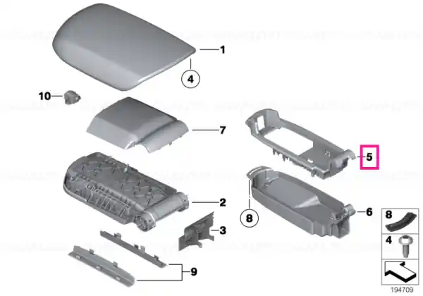 Reducere extra Telephone rest, upper section - BMW