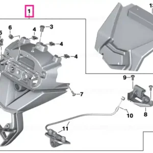 Super ofertă Suport placă înmatriculare cu blocare - BMW Motorrad
