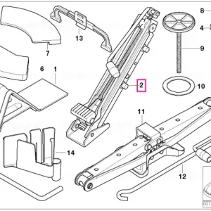 Articulated car jack, steel - BMW Plată sigură