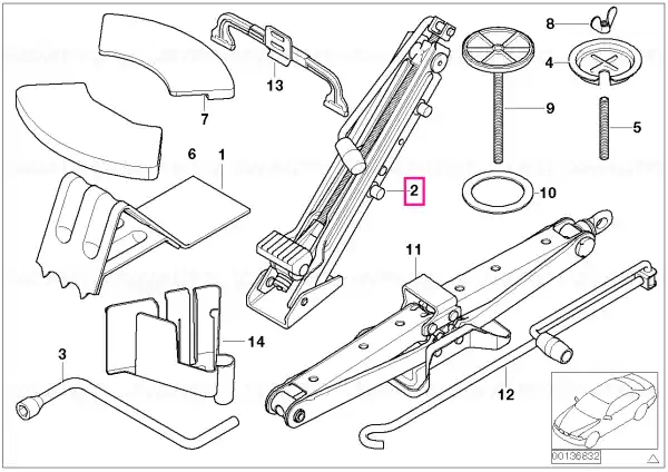Articulated car jack, steel - BMW Plată sigură