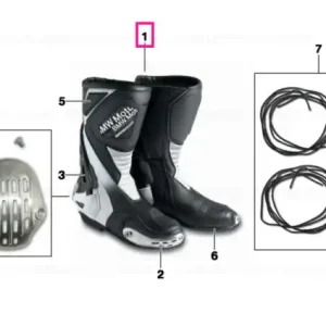 Boots, DoubleR, black/white 40 - BMW Motorrad Ofertă