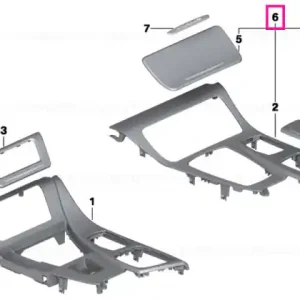 Set garnituri consola centrala lemn Fineline ANTHRAZIT - BMW Nu rata
