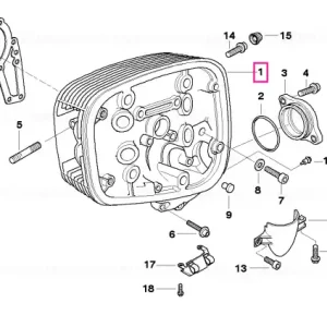 Cylinder head right SILBER - BMW Motorrad Lichidare de stoc