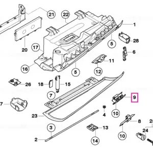 Glove box lock upper part CREAMBEIGE - BMW Ofertă de sezon