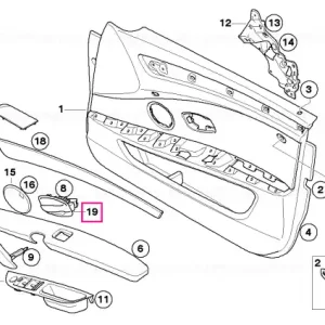 Door handle inner right CREAMBEIGE - BMW Reducere specială