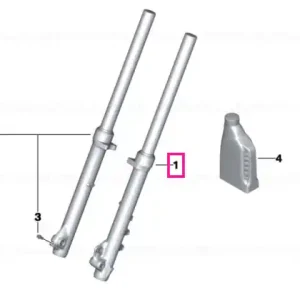 Ofertă Fork stanchion, black, left - BMW Motorrad