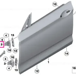 Right upper front door hinge - BMW Transport gratuit