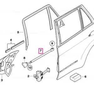 Doar azi Door brake, rear left - BMW