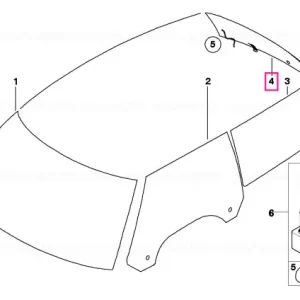 Expediere rapidă Rear window green w. antenne - BMW - Mini
