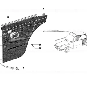 Ofertă limitată Panou lateral negru dreapta - BMW