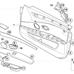 Popular Interior handle, leather left CREAMBEIGE - BMW