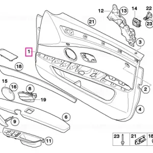 Disponibil imediat Door lining leather front right CREAMBEIGE - BMW