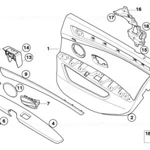 Interior handle, leather left CREAMBEIGE - BMW Livrare expres