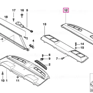 Rear window shelf f subwoofer GRAU - BMW Nu rata