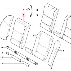 Capac spătar din piele, dreapta CREAMBEIGE - BMW Cumpără online