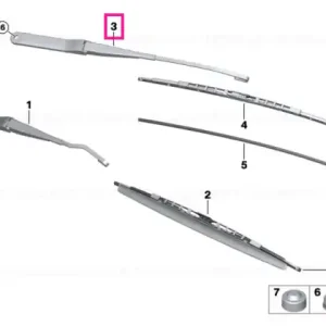 Wiper arm, passenger's side E 85 - BMW Reducere extra