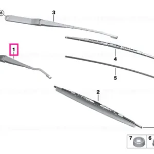 Wiper arm, driver's side - BMW Transport gratuit