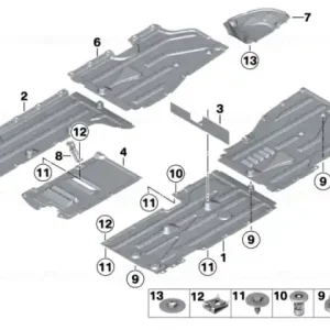Preț redus Underbody panelling, rear left - BMW