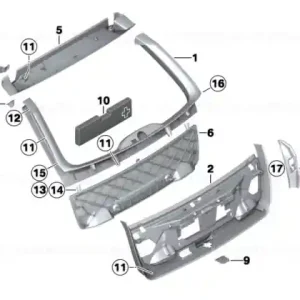 Reducere Ornament șină picură stânga - BMW