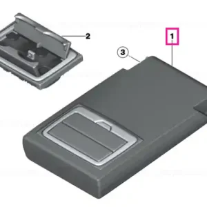 Armrest, rear middle SCHWARZ - BMW Livrare rapidă