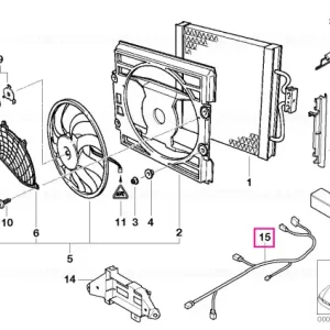 Wiring set, additional fan - BMW Plată sigură