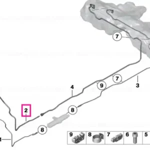 Return line, front - BMW Mai ieftin