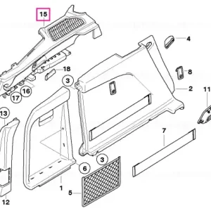 Promoție Left rear lugg.compartment railing TABAK - BMW