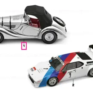 BMW Miniatur 328 Roadster 1:12 Chrom 328 CHROM Cel mai bun preț