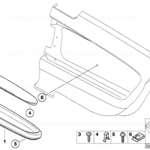 Armrest upper part rear left HELLBEIGE - BMW Premium