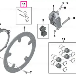 Set piese fixare plăcuțe frână - BMW Motorrad Lichidare de stoc