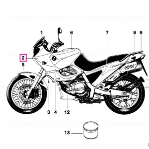 Preț promoțional Panou trim partea sus, ALBASTRU MIDNIGHTBLUE - BMW Motorrad