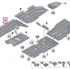 Cel mai vândut Underbody panelling, front right - BMW