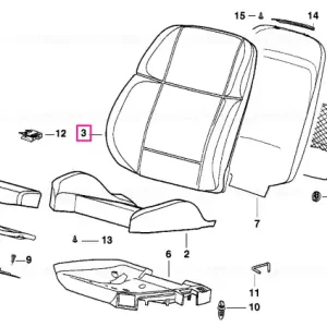 Pernă spătar scaun față - BMW Disponibil imediat