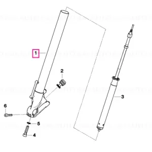 Slider tube left - BMW Motorrad Bestseller