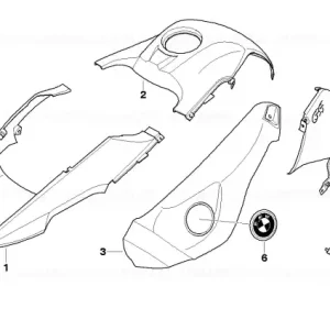 Panou ornament rezervor stânga BLACK - BMW Motorrad Chilipir