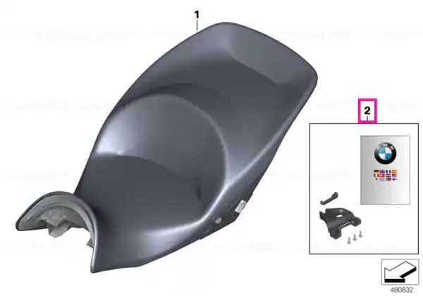 Kit piese montate, bancă scaun - BMW Motorrad Ieftin