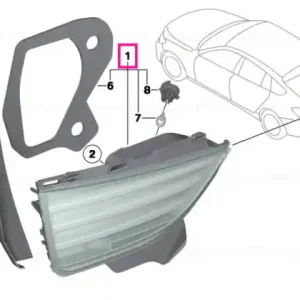Lampa stop dreapta, pe capota portbagaj - BMW Seria 5 F07 GT Expediere rapidă