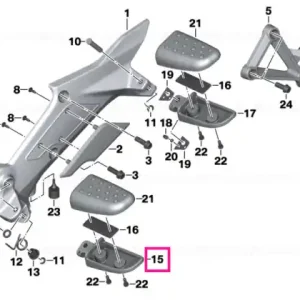 Footrest, right - BMW Motorrad Lichidare de stoc