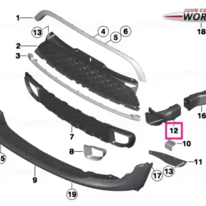 Ofertă limitată Air brake channel right - BMW - Mini