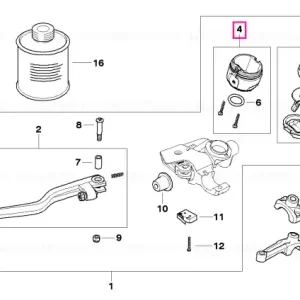 Ofertă limitată Set, fluid reservoir for clutch, white TOUR - BMW Motorrad