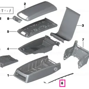 Fibre-optic conductor centre armrest - BMW Transport gratuit