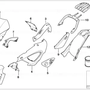 Popular Front mudguard NACHTBLAU 2-MET - BMW Motorrad