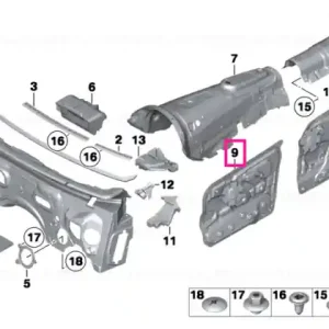 Cel mai vândut Sound insulating door front left - BMW