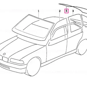 Rear window green w. antenne - BMW Noutate