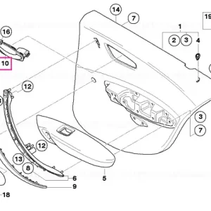 Door handle inner right HAVANNA - BMW Lichidare de stoc