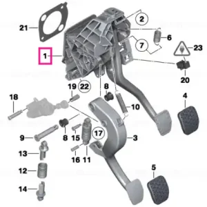 Retur ușor Pedal assembly with brake pedal - BMW