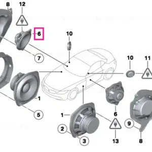 Doar azi Midrange speaker, stereo - BMW