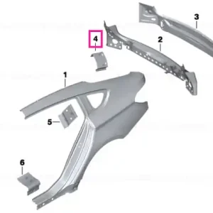 Reinforcement plate, D-pillar, right - BMW Comandă acum