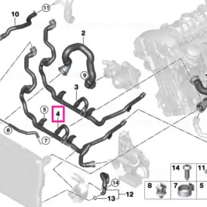 Disponibil imediat Line, heater return-thermostat - BMW